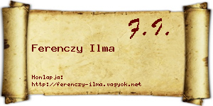 Ferenczy Ilma névjegykártya